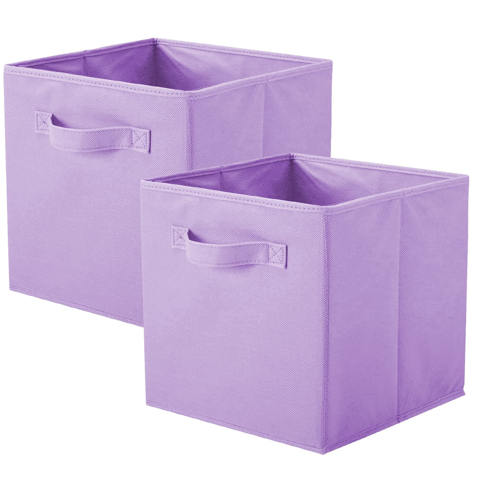 ShellKingdom Storage Bins, Foldable Fabric Storage Cubes And Cloth Organizer Drawer For Closet And Toys, 2 Pack (Lavender)