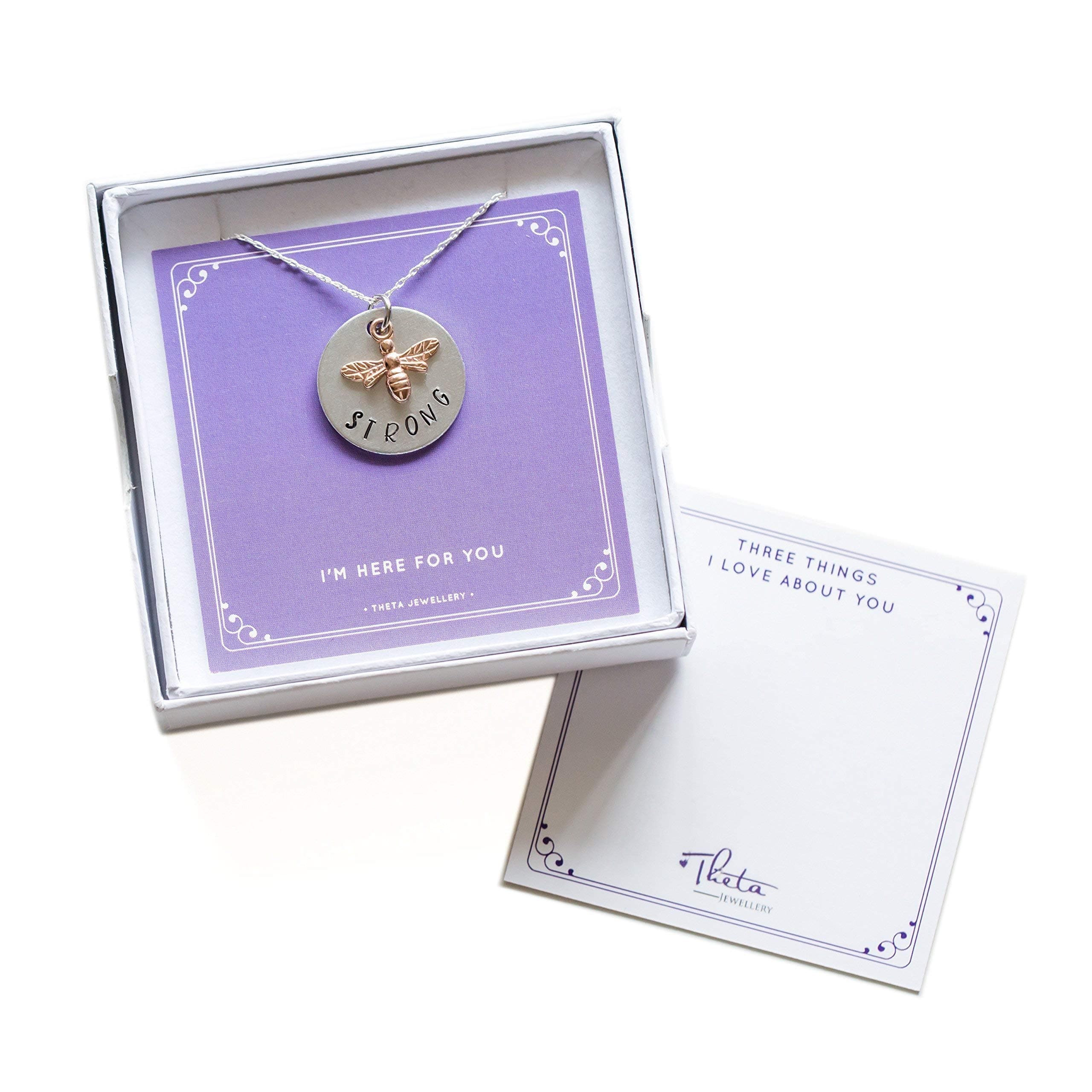 Gift for Cancer Patient - Bee Strong Necklace