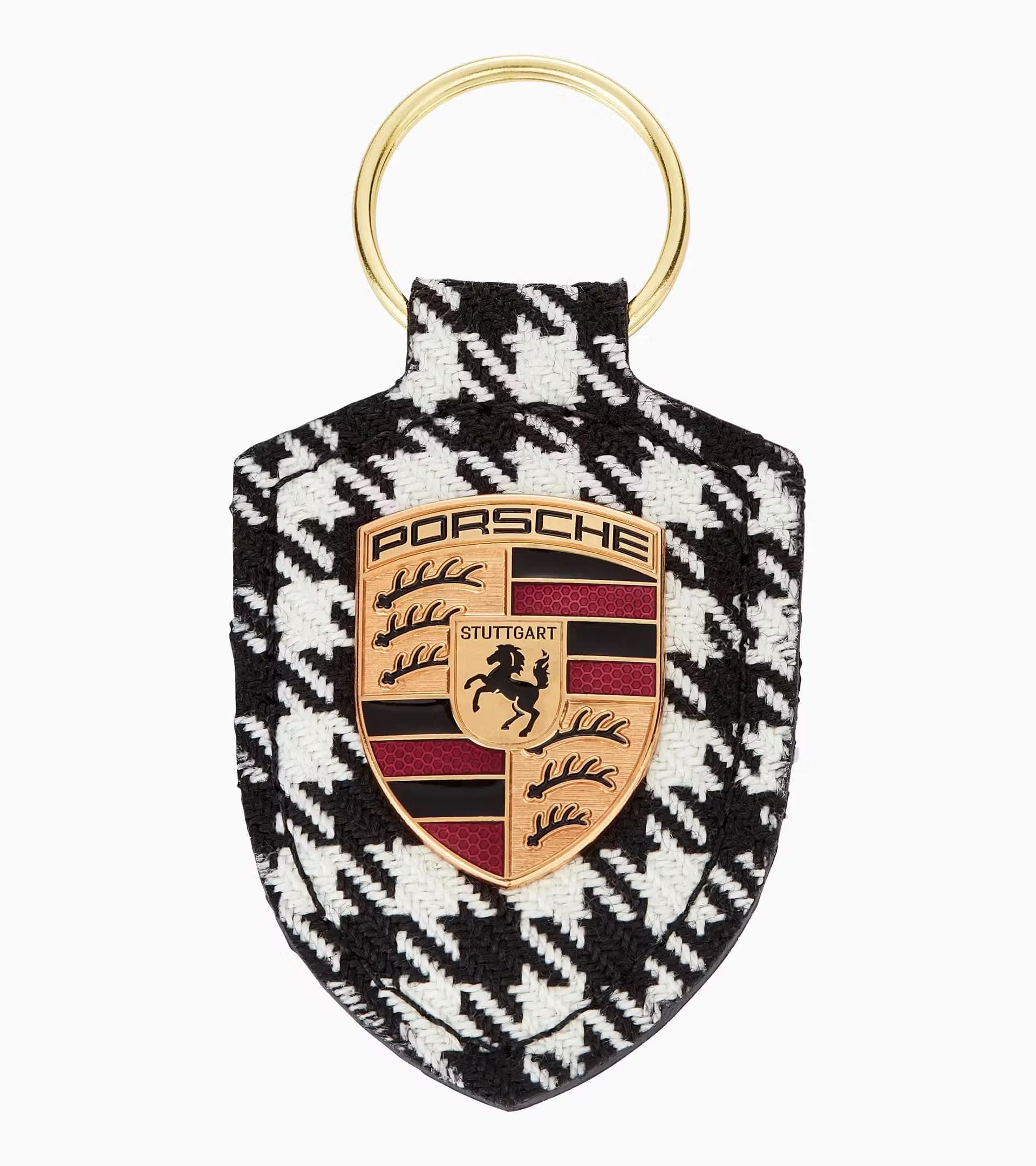 Porsche Pepita Black and White Key Chain