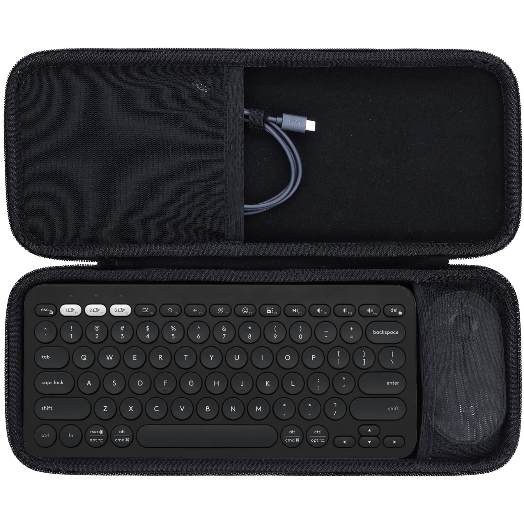 Hard Travel Protective Case for Logitech Pebble 2 Combo K380s K380 Wireless Keyboard and M350 Pebble Mouse