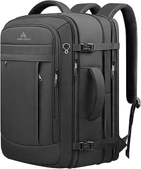 60L Extra Large Travel Laptop Backpack,3XL Expandable Carry On Backpack for Men, Big Capacity Heavy Duty Business Suitcase Daypack Bag Fits 18.4-19 Inch Laptops, Travel Gifts for Men Women, Black