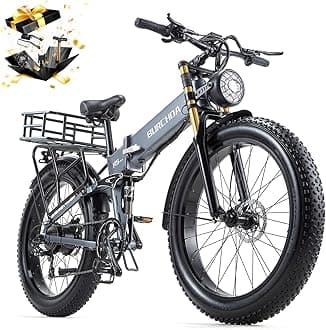 2026 Upgraded Dual Motors AWD Electric Bike for Adults 5000w/3000W/1500W Motor Dirt Ebike 40MPH/30MPH 52V/48V 30Ah/20Ah Battery Up to 90 Miles Long Range 26" Fat Tire Bicycle for Commute Mountains