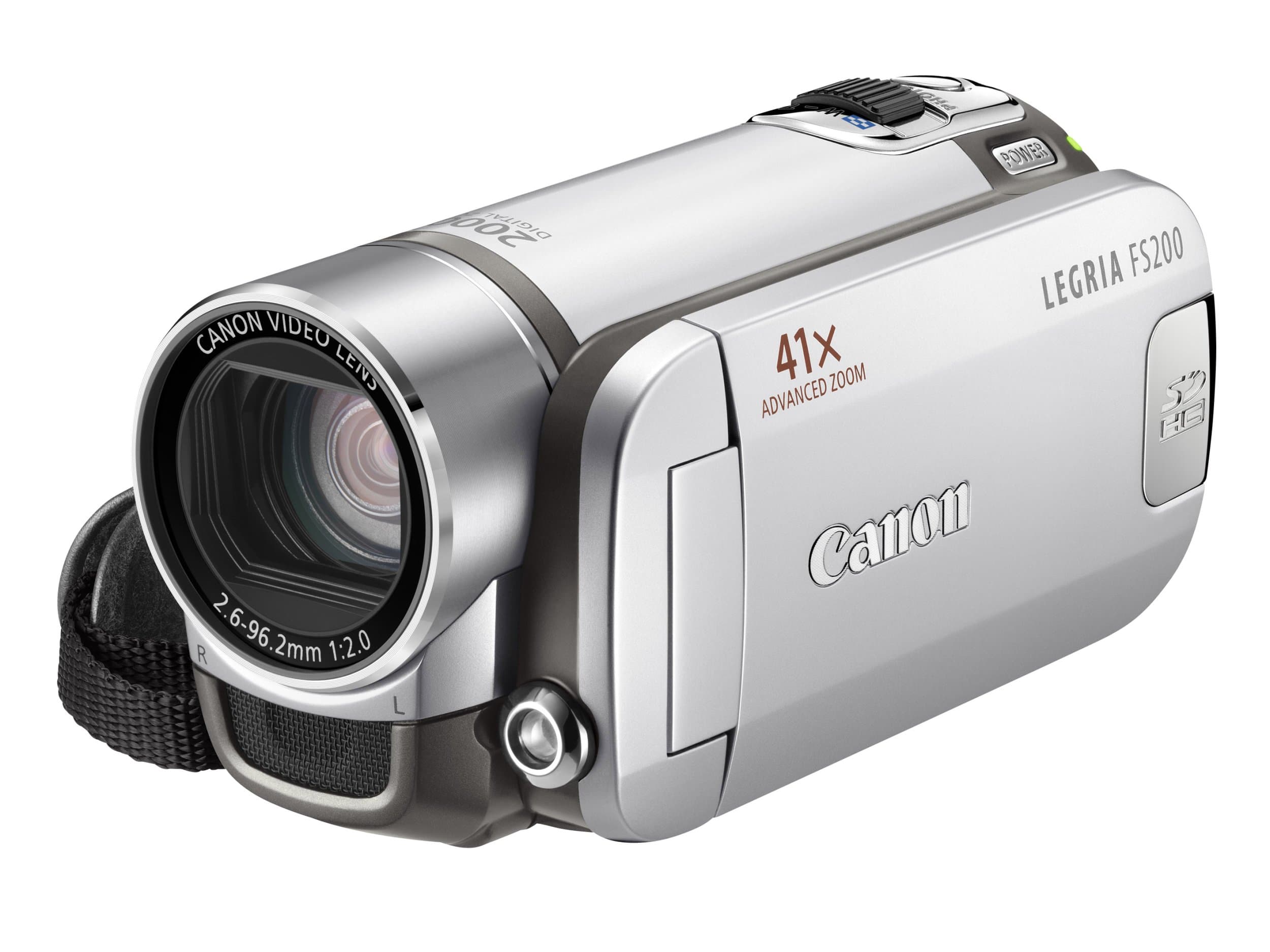 Canon FS200 Camcorder - Silver (41x Advanced Zoom, 2.7 inch Widescreen Colour LCD)