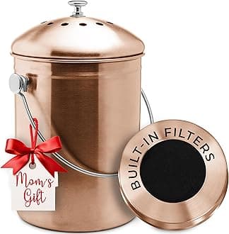 EPICA Compost Bin 1.3 Gallon-Includes Charcoal Filter