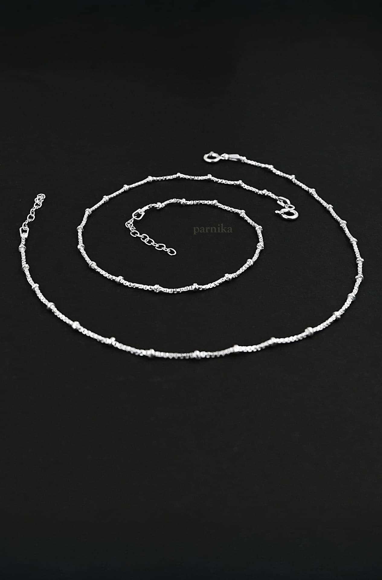 (Formerly MJ Trendy Flexible Silver Payal (Anklets) in Pure 92.5 Sterling Silver for Girls/Women | Gift for Women and Girls | With Certificate of Authenticity |