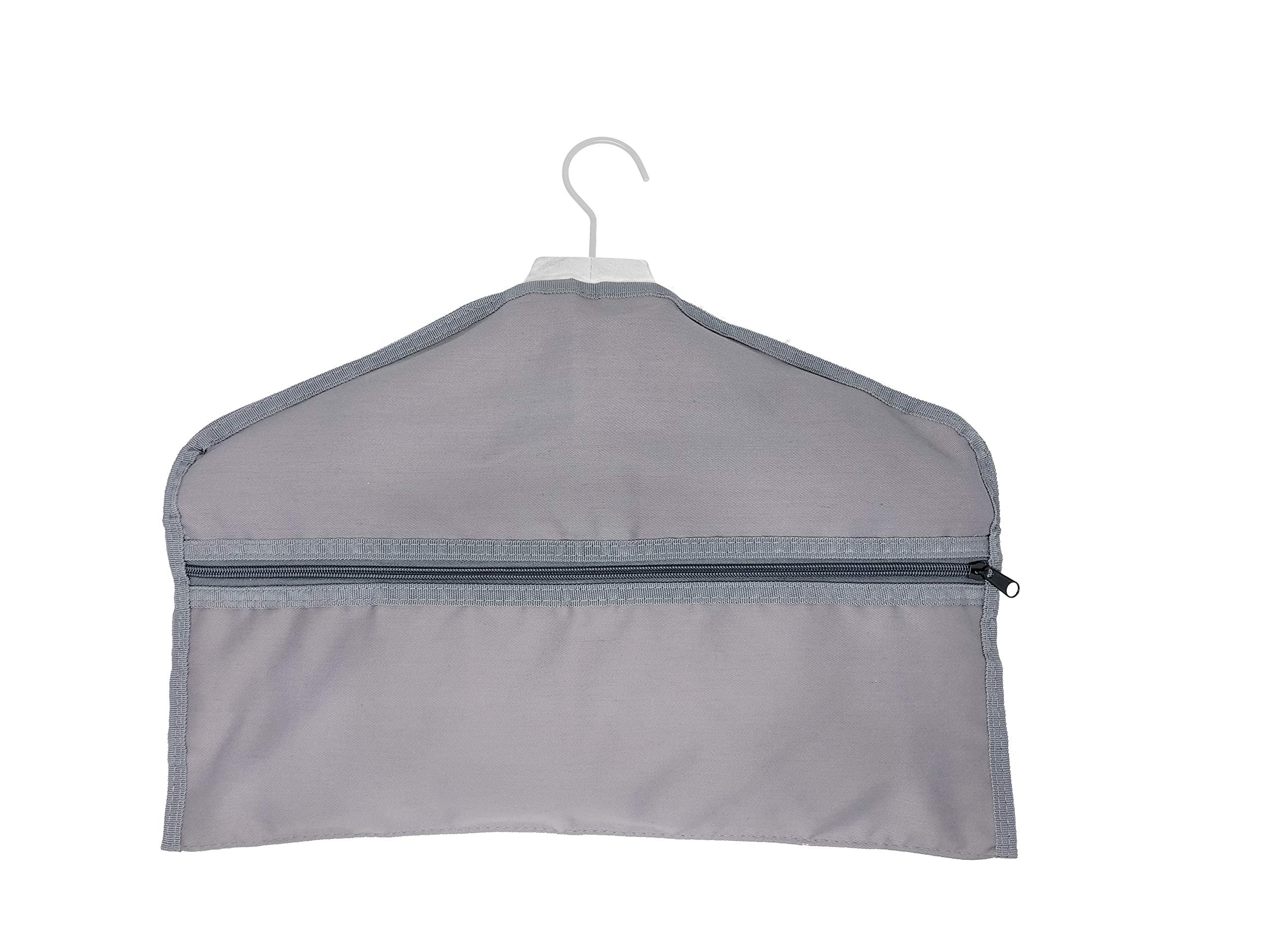 Hanger Diversion Safe Hidden Closet Hanging Stash Safe with Interior Pocket Conceals Cash Jewelry Documents Guns or Valuables – for Home or Travel (Gray)