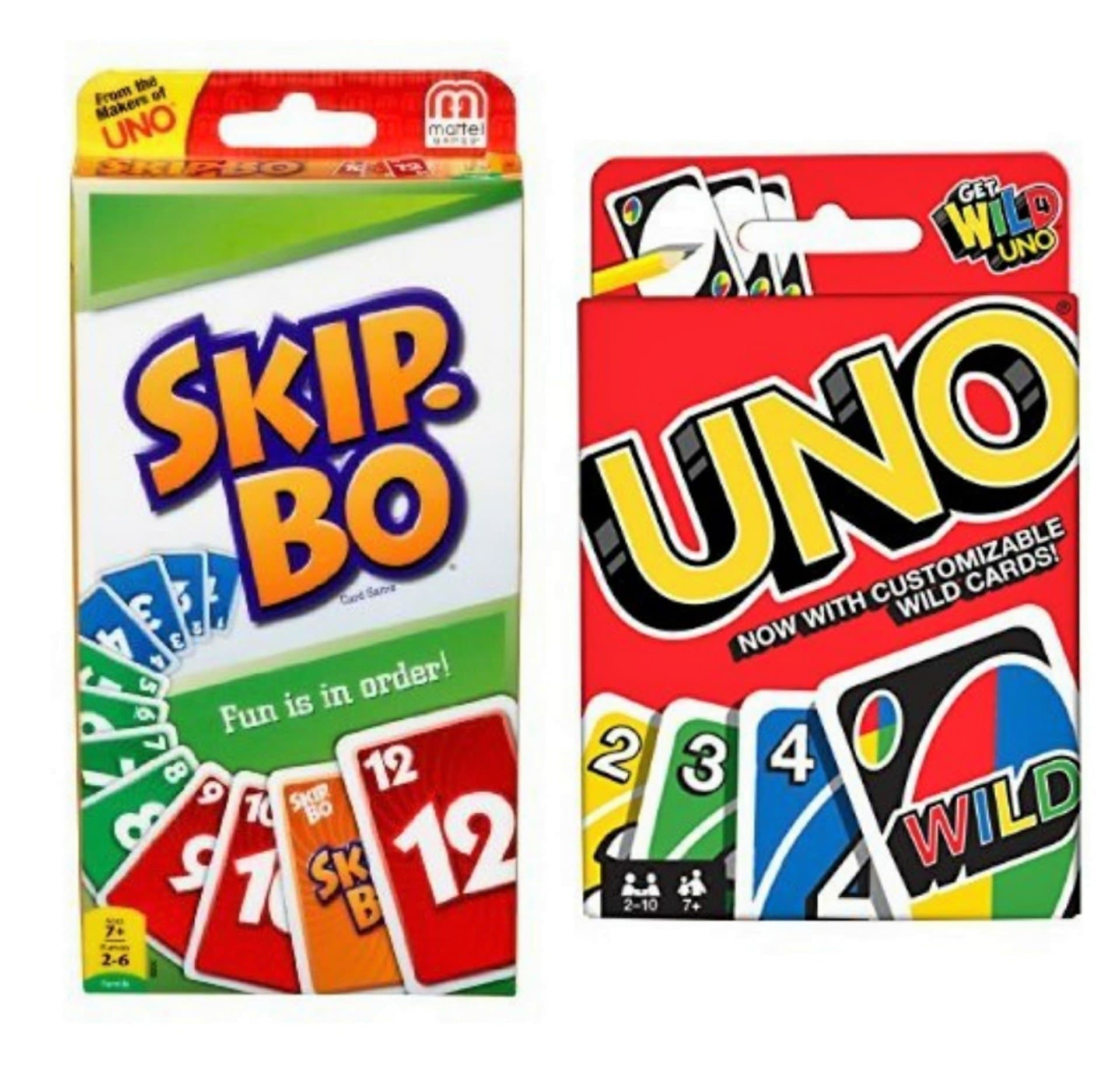 Bjdesign Skip Bo Card Game Bundled with UNO