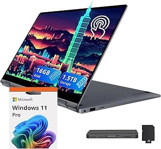 Samsung Galaxy Book4 15.6" FHD AMOLED Touchscreen 2-in-1 Laptop, Intel 7 150U, 16GB LPDDR5, 1.5TB Storage (512GB SSD+1TB Docking Station), Backlit Keyboard, Fingerprint, Wi-Fi 6E, Win 11 Pro, Gray