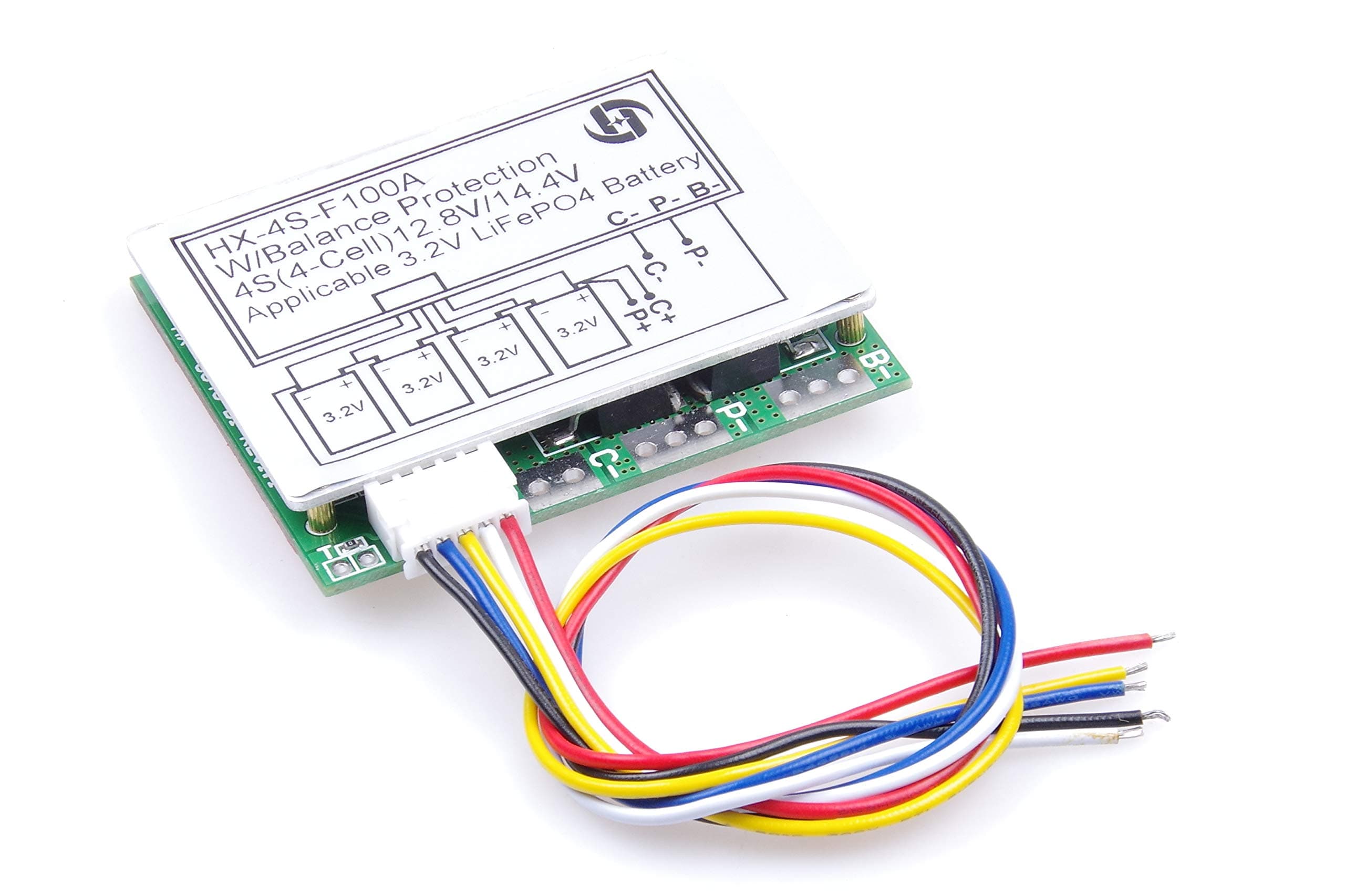 KNACRO 100A 4S 3.7V Protection Board for Lithium Battery 14.8V 16.8V with Balance Over-Current Over-Charge Over-Discharge Short-Circuit Protection BMS Protection PCB Board (4S 3.2V 100A)