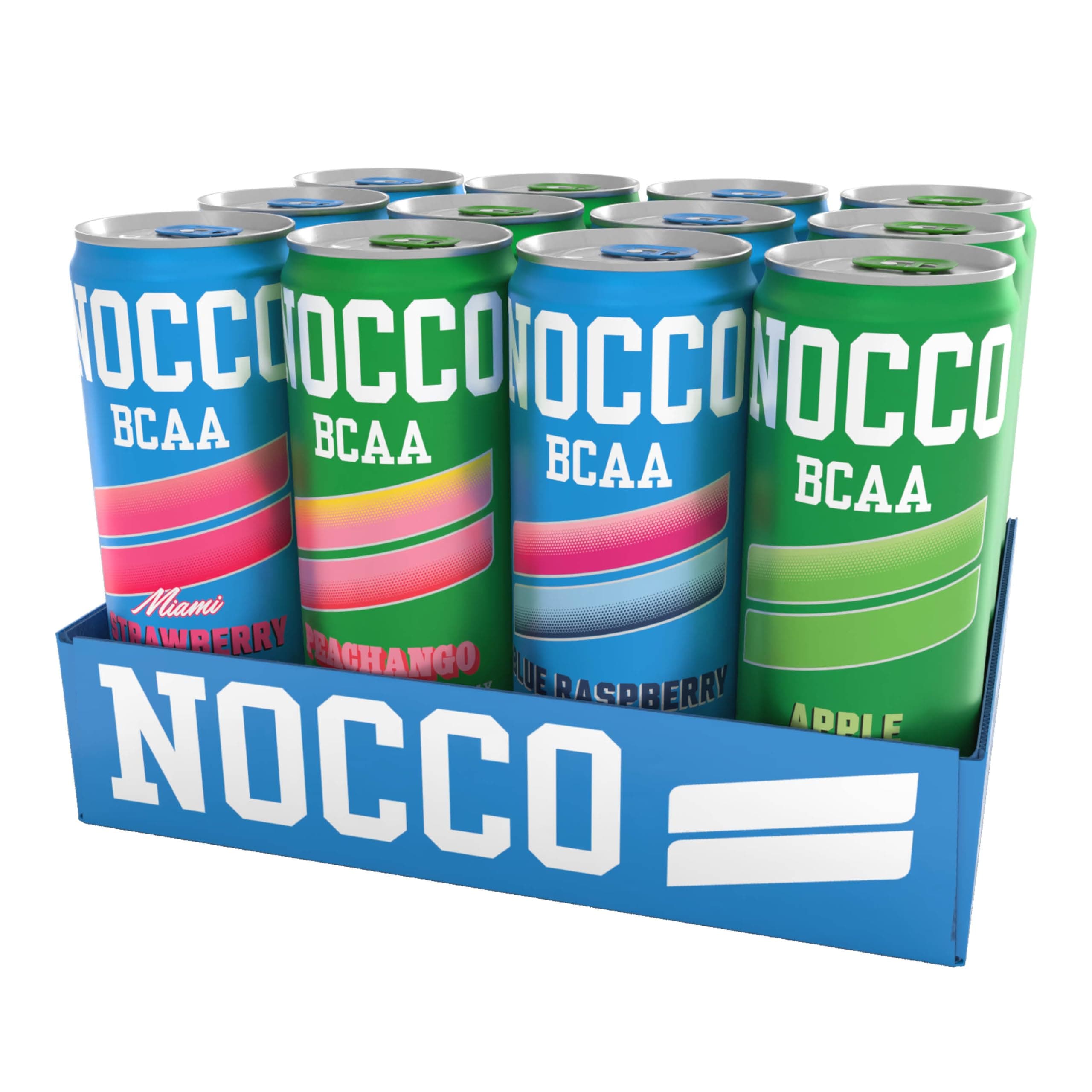 NOCCO Zero Sugar Energy Drink, Summer Variety Pack - 12 Fl Oz (Pack of 12) - 200mg Caffeine, Sugar Free with BCAAs, Carbonated & Low Cal, B Vitamins, Grab & Go Performance Beverage