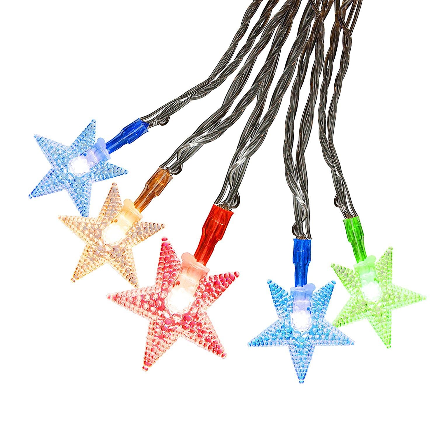 Veesee 16 Feet 50 LED Star Fairy String Lights Indoor Outdoor Decoration for Christmas Halloween Birthday Party Teen Girl Room Battery Powered (Colorful)