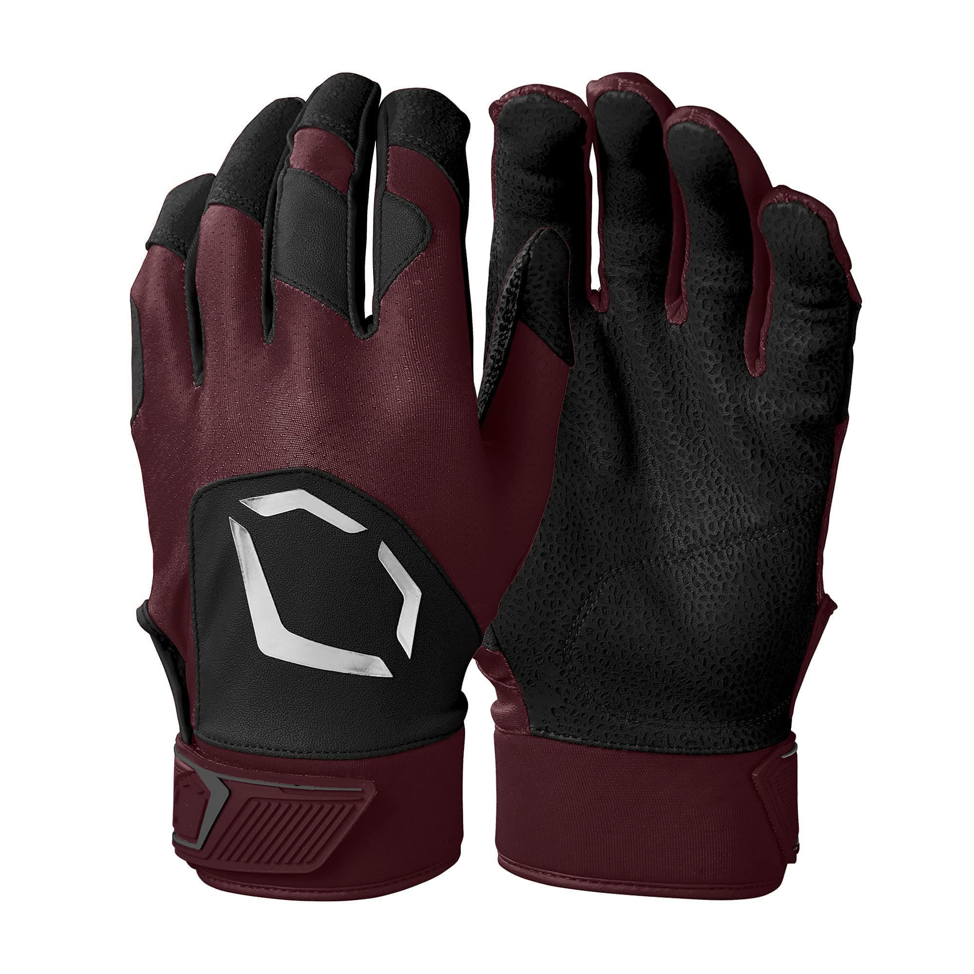 EvoShield Standout Batting Glove - Maroon, Youth Large