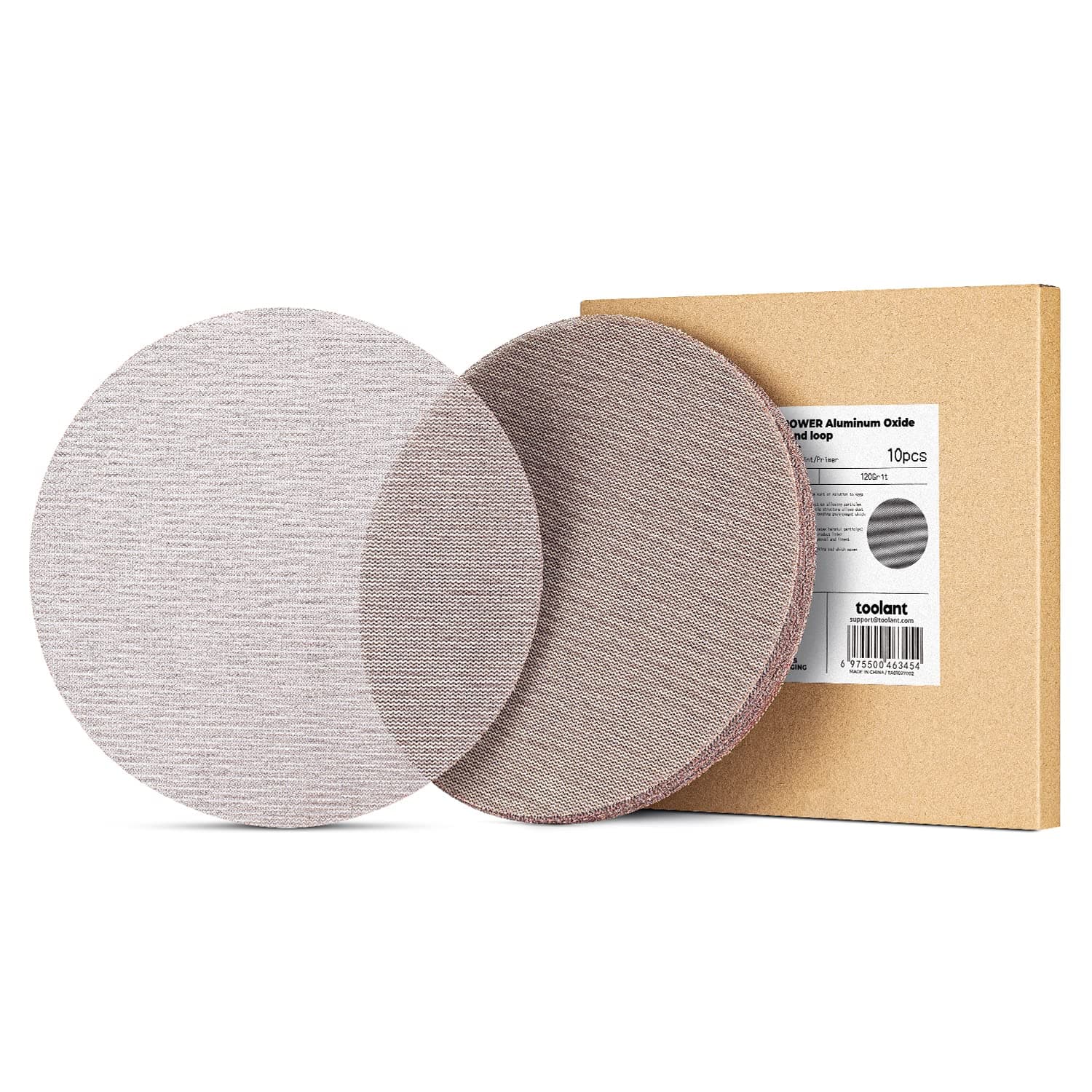 toolant Mesh Abrasive 9 inch Drywall Sander Sandpaper, Dust-Free Hook and Loop Drywall Sanding Disc (120 grit - 10pcs)