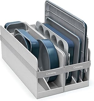 Caraway Nonstick Ceramic Bakeware Set (11 Pieces) - Baking Sheets, Assorted Baking Pans, Cooling Rack, & Storage - Aluminized Steel Body - Non Toxic, PTFE & PFOA Free - Navy