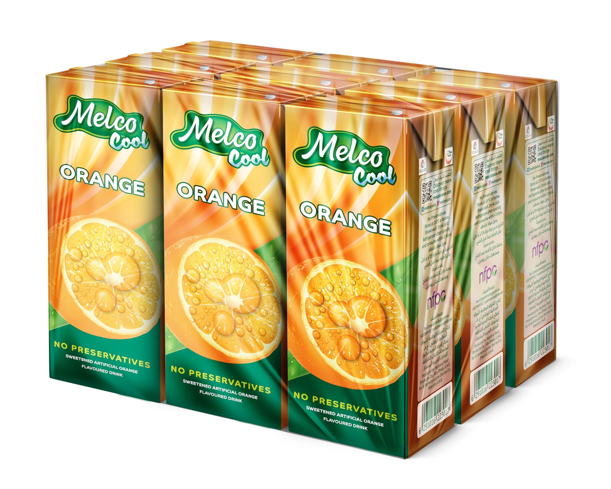 Melco Cool Orange Drink, 9 X 250 ml