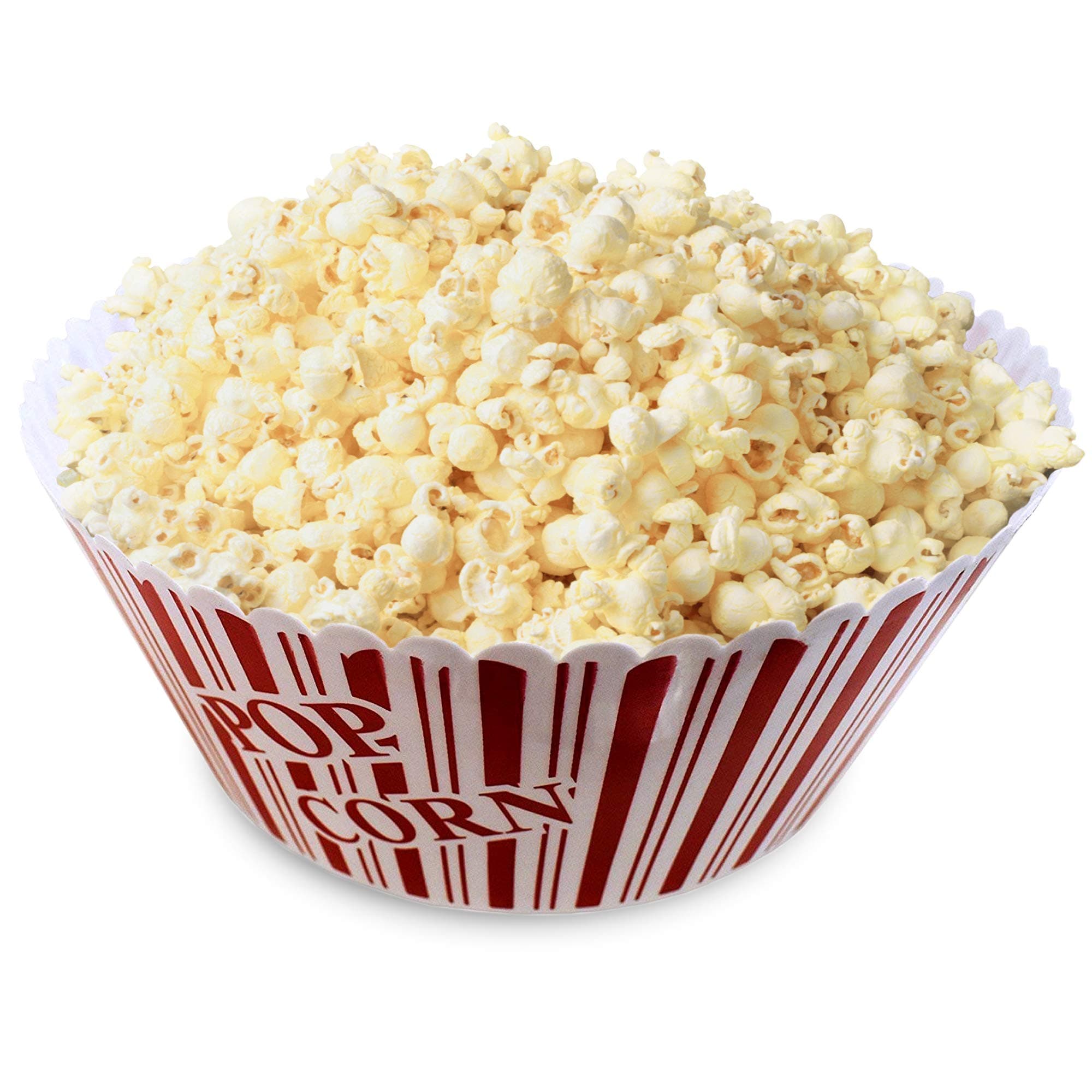 Popcorn Container Large 100 oz Beautiful Decorated Round Popcorn Bowl 2 Pack