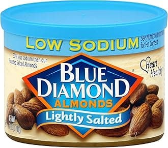 Blue Diamond Almonds, Lightly Salted, Low Sodium, 6 Ounce