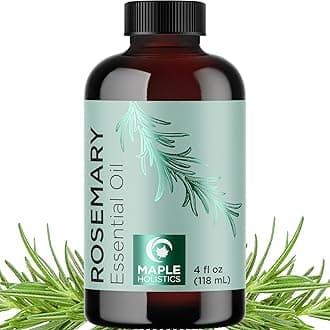 Pure Rosemary Oil for Hair Growth - Undiluted Rosemary Essential Oil for Hair Skin and Nails and Refreshing Aromatherapy Oil for Diffusers - Cleansing Rosemary Essential Oil for Dry Scalp Care 4oz