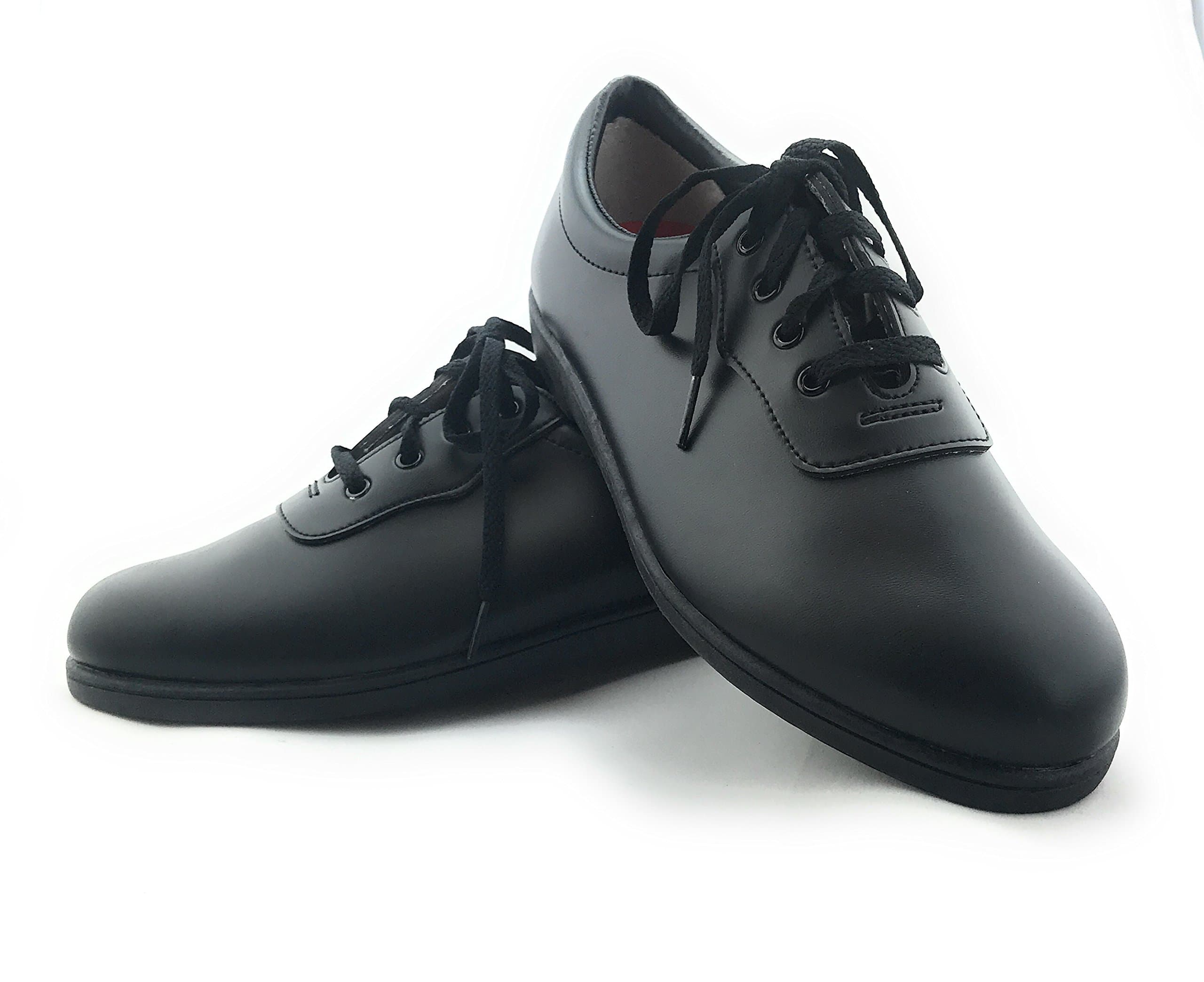 DINKLESMen's Glide Marching Band Shoes, Comfortable (Wide Width) Black