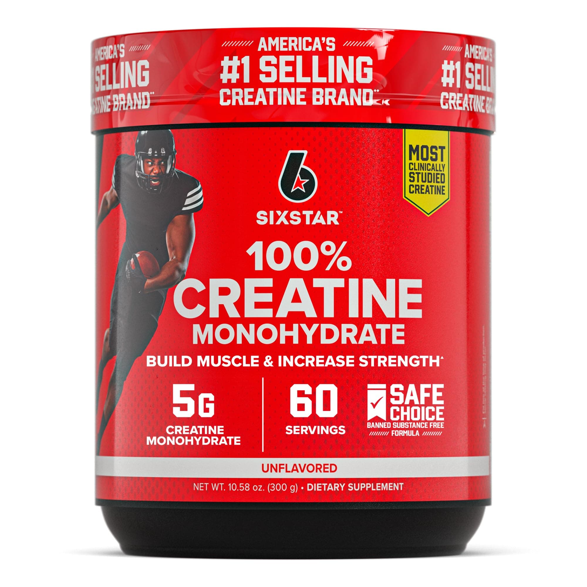 100% Creatine Monohydrate Powder - Unflavored Micronized Creatine Monohydrate Supplement for Workout Performance, Muscle Building & Strength - Creatine Powder for Women & Men - 60 Servings