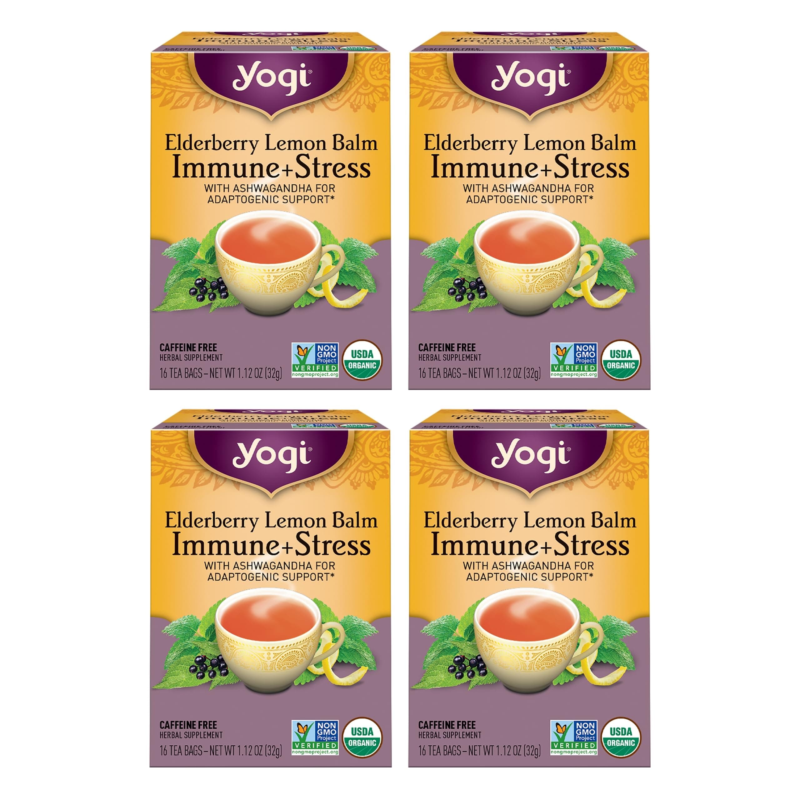 Yogi Elderberry Lemon Balm Immune Plus Stress Tea