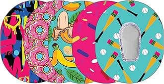 Glucomart Adhesive Patches for Dexcom G6 – Maximum Strength CGM Patches, Pair with Glucomart G6 Stickers, Waterproof & Hypoallergenic (Baseball) (G6)