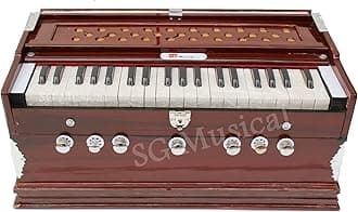 SG Musical - Harmonium Musical Instrument SGM422 Double Fold Bellow Harmonium 39 keys (1pcs) Indian musical Instruments