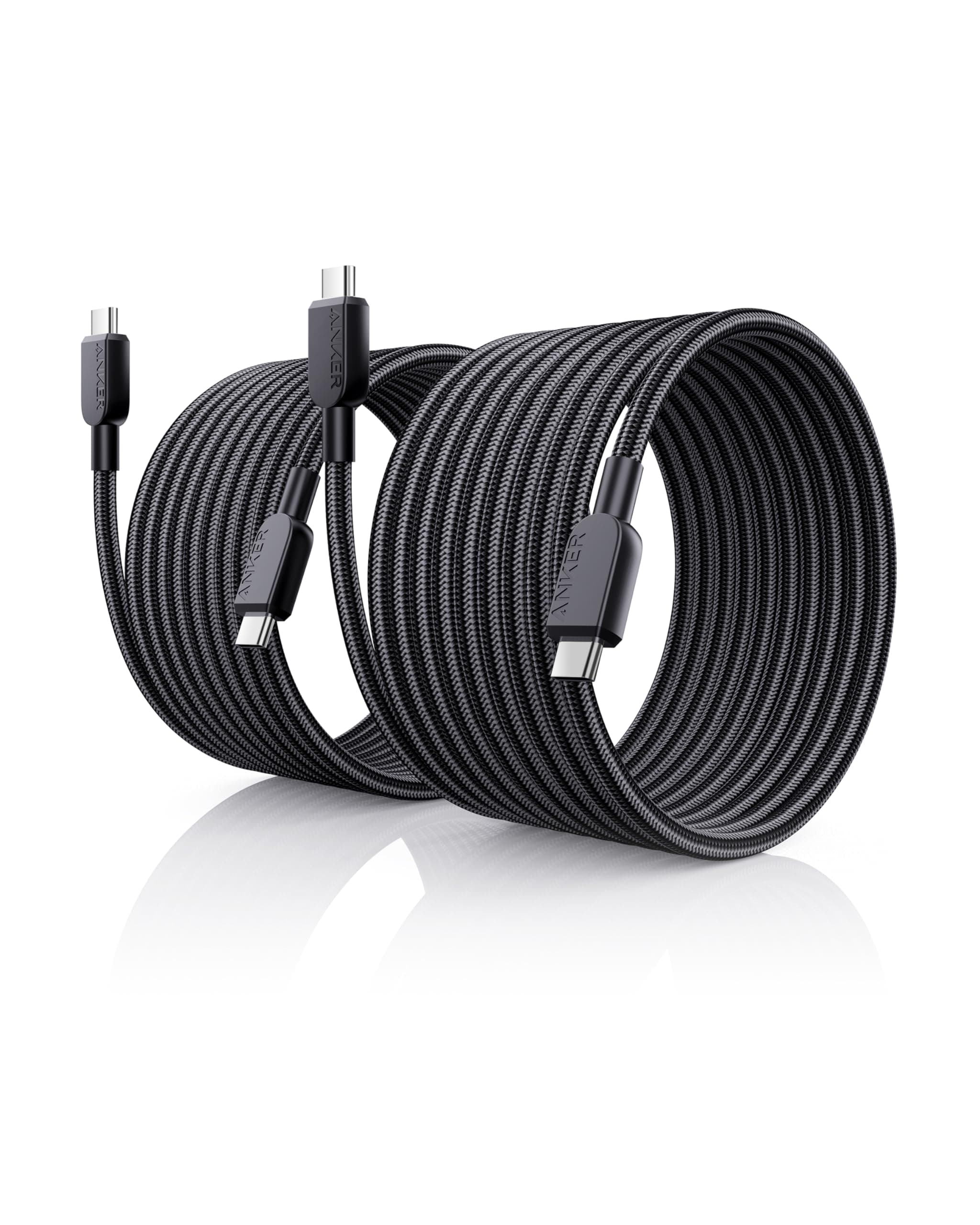 Anker USB C to USB C Cable (2Pack, 10FT),240W Type-C Fast Charging Cord for iPhone 17/16 Series,MacBook Pro 2020,iPad Air 4 and More (Black)