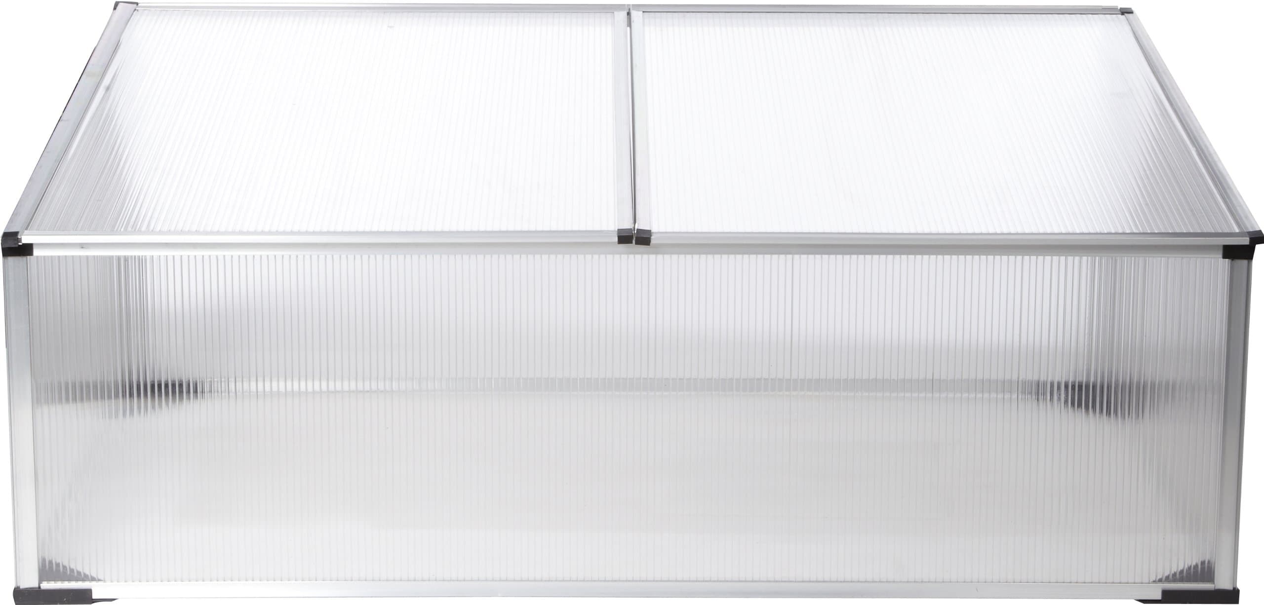 Gartenfreude 4700-1004 Cold Frame Greenhouse Aluminium Frame with Polycarbonate Panels 100 x 60 x 40 cm