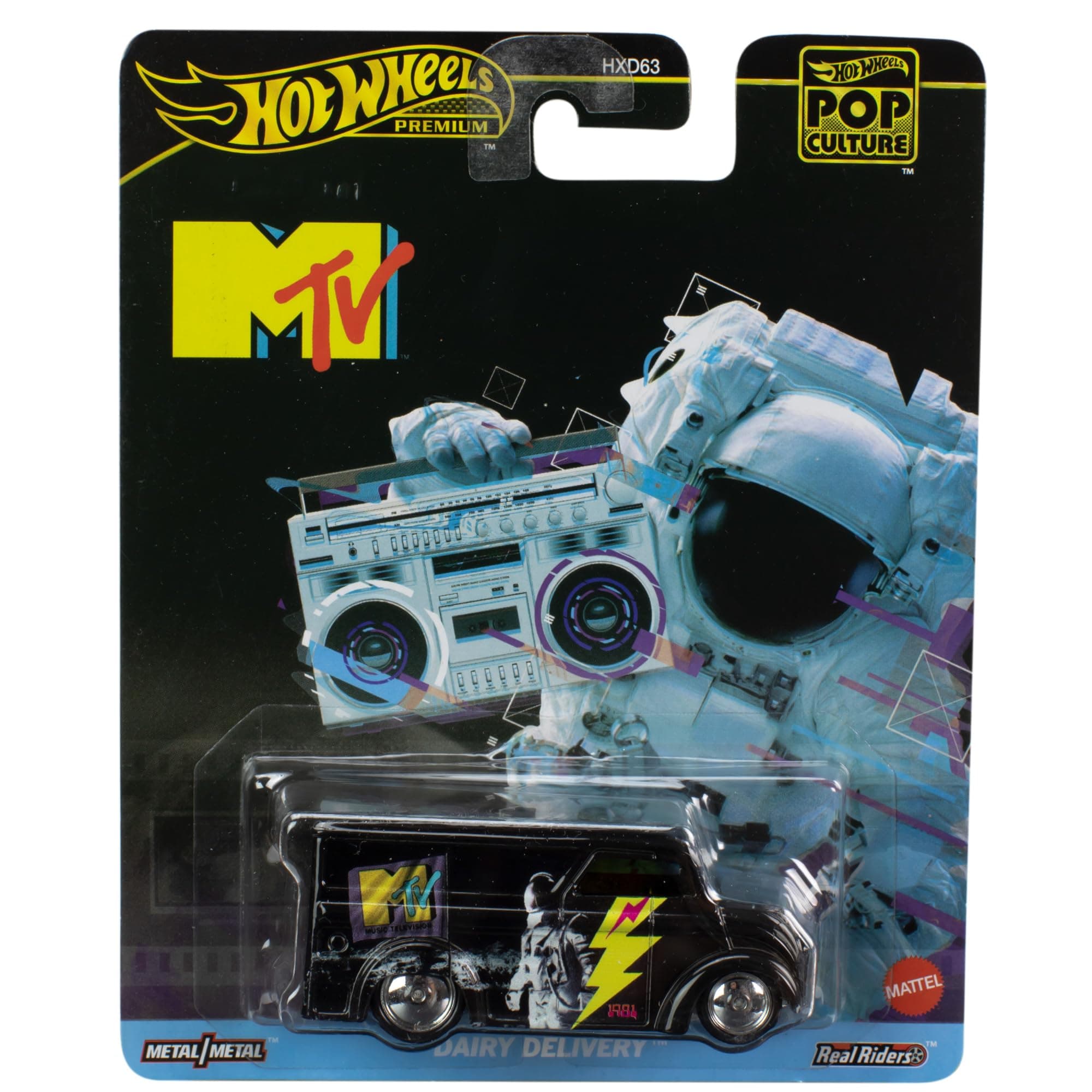 Music TV Van Model DAIRY DELIVERY - Die Cast Scale 1:64 - Length 7 cm - HVJ44 - Pop Culture Series