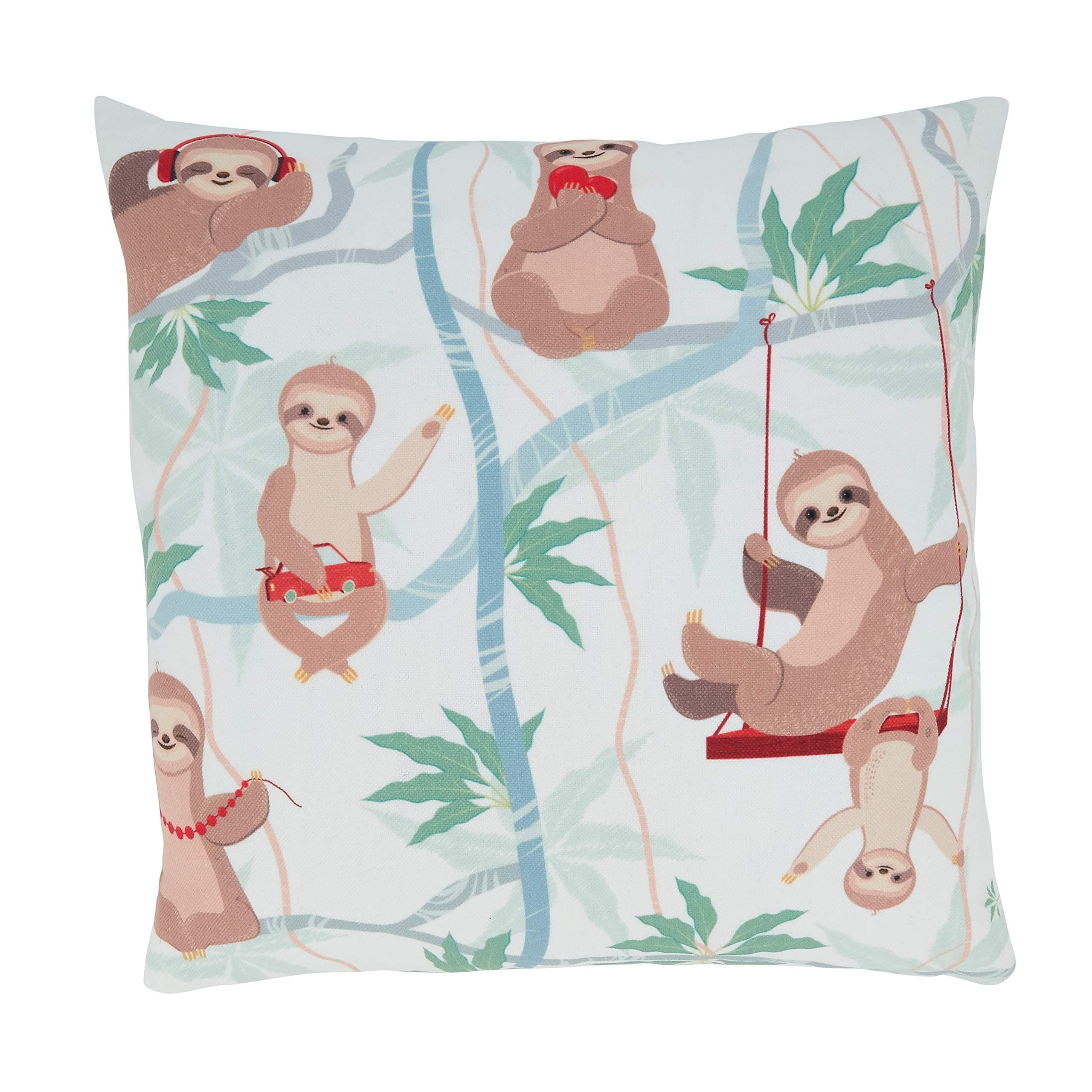 SARO LIFESTYLE Sloth Throw Pillow with Poly Filling