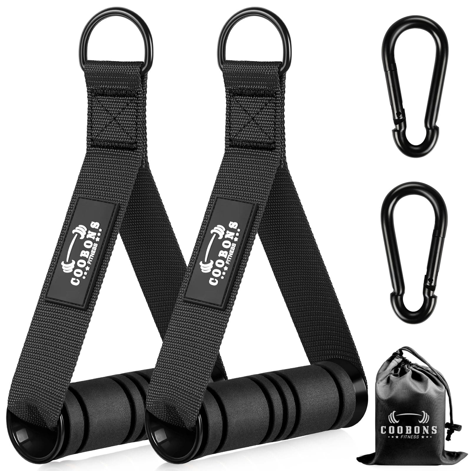 Heavy Duty Exercise Handles, Gym Cable Handles for Cable Machine Attachments, D Handle Cable Attachments, Handles for Resistance Bands, Workout Accessories, Fitness Equipment for Home Gym