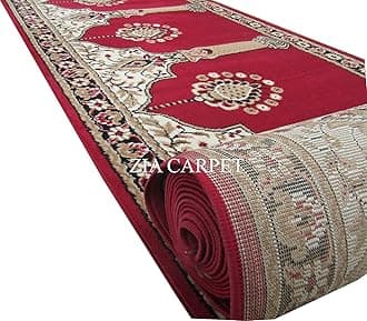 zia carpets Washable ZANAMAZ Prayer Carpet for MASJID (Mosque) & Gallery Carpet with 0.5 INCH Thickness 4 x 92 feet ZANAMAZ Carpet
