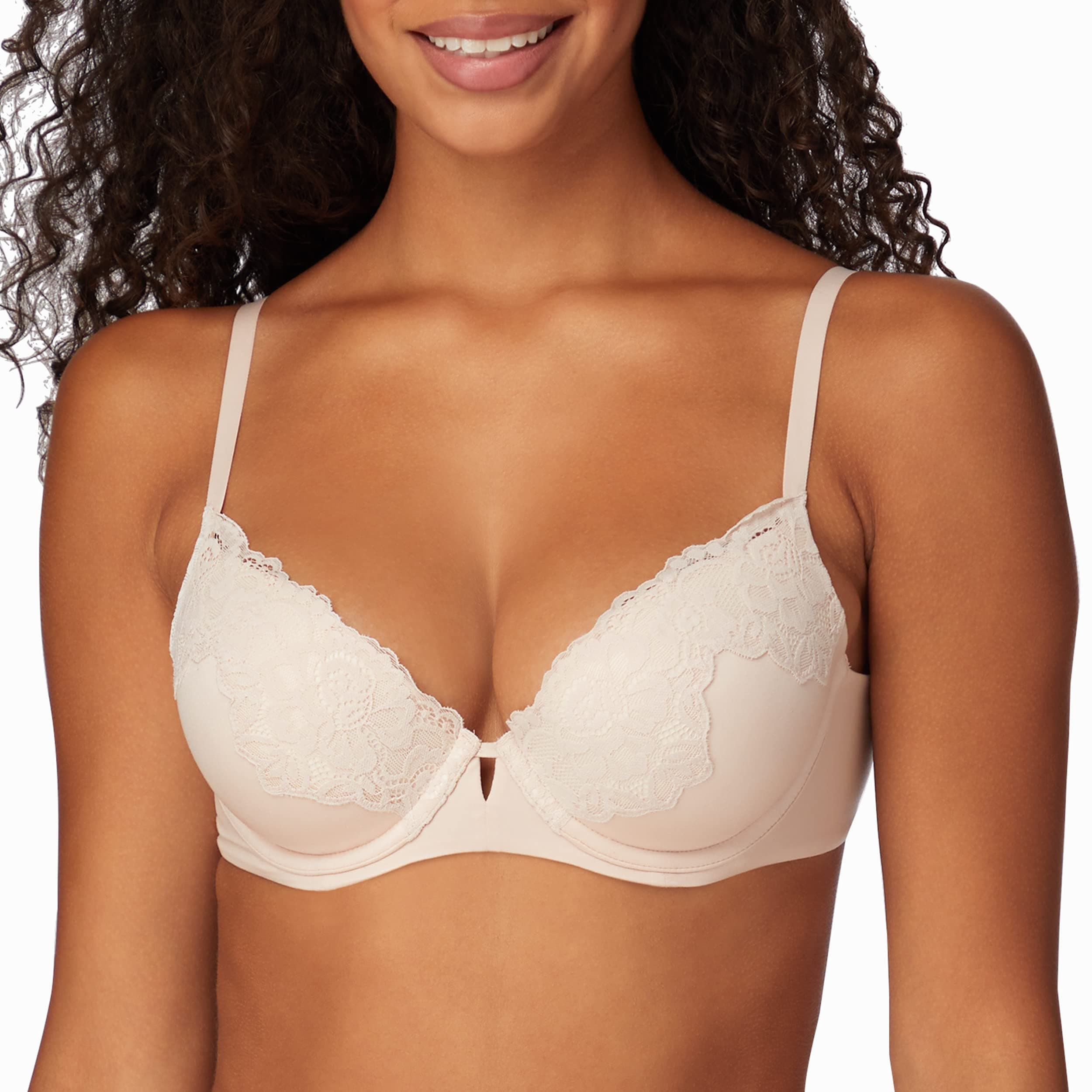 Women's Push-Up Bra with Microfiber, Comfort Devotion Your Lift Underwire Bras for Women, Convertible, Lace