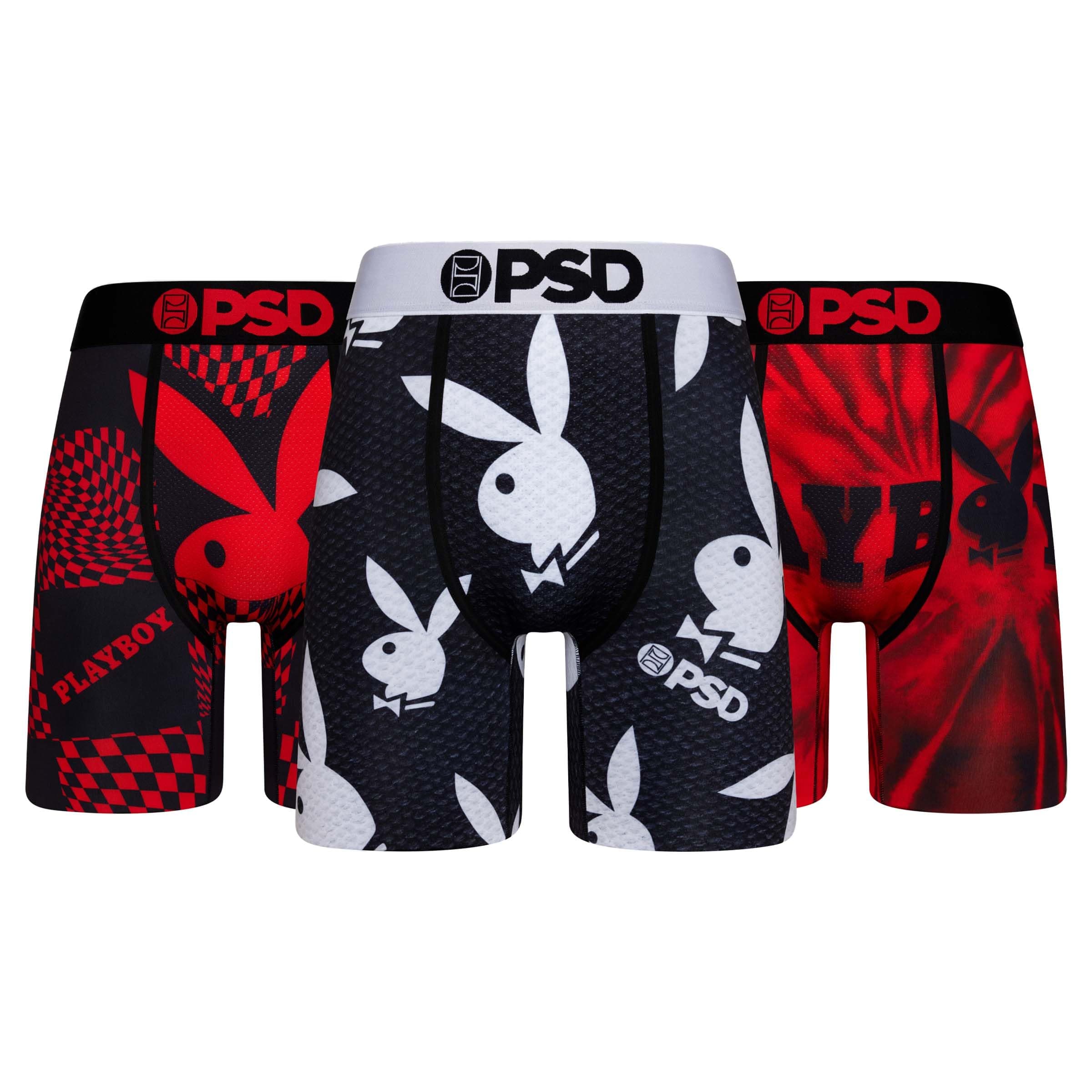 Men's Playboy Kit 3-Pack Bx Boxer Briefs, Multi, XL