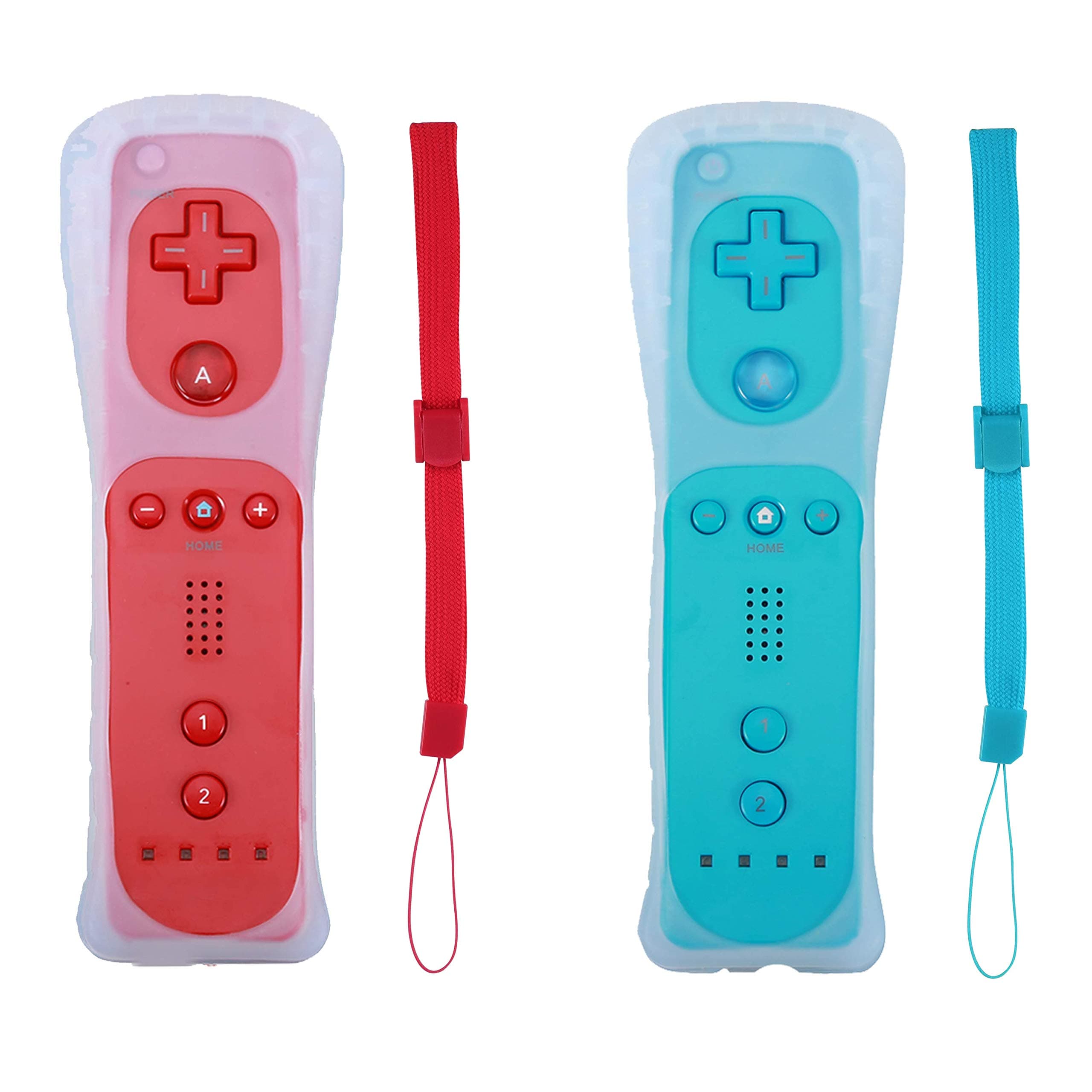 Remote Controller for Wii U Console (Red and blue，2 Packs)
