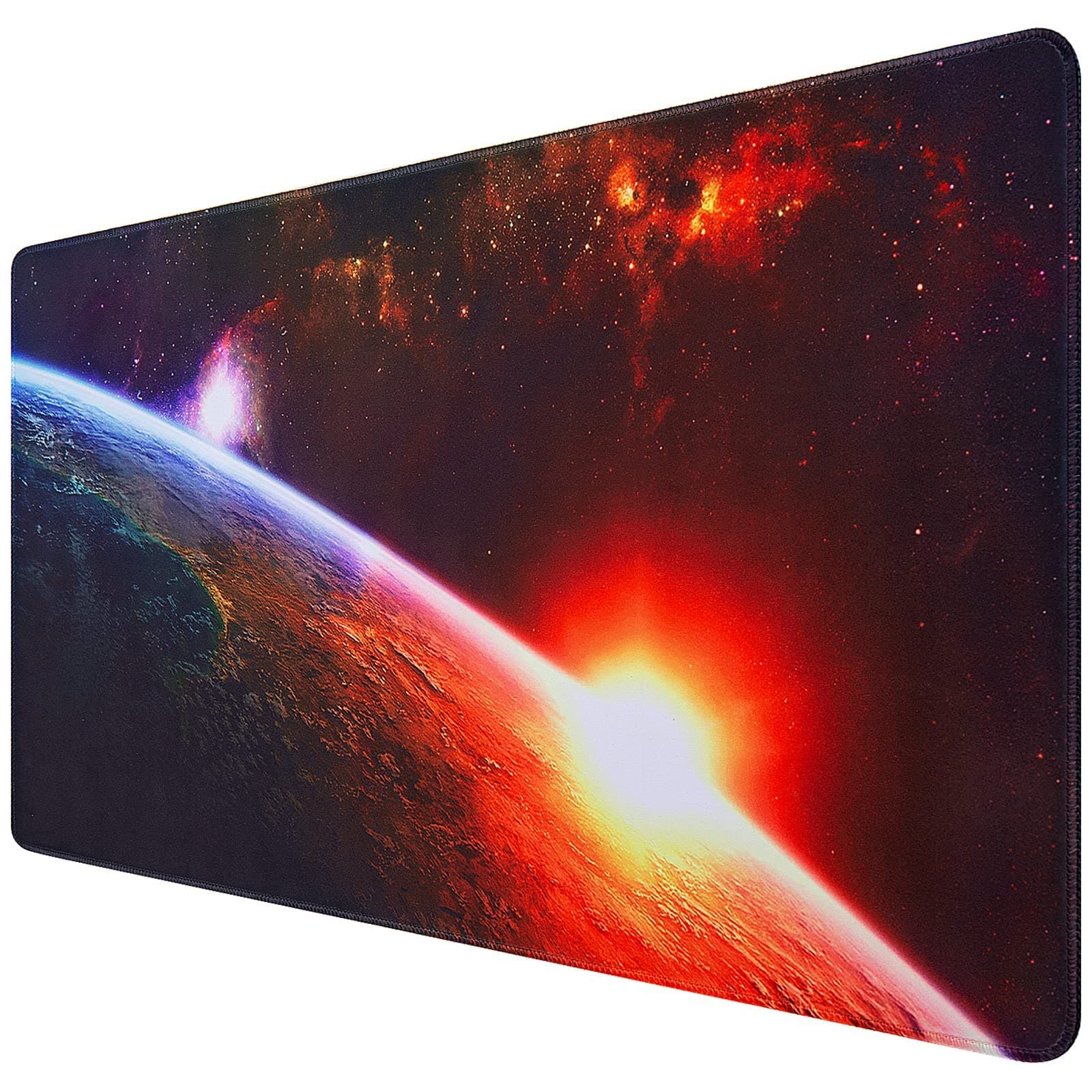 CanjoyGaming Mouse Pad, Extended Mouse Pad, XXL Large Big Computer Keyboard Mouse Mat Desk Pad with Non-Slip Base and Stitched Edge for Home Office Gaming Work, 31.5x15.7x0.12inch(Sunrise)…
