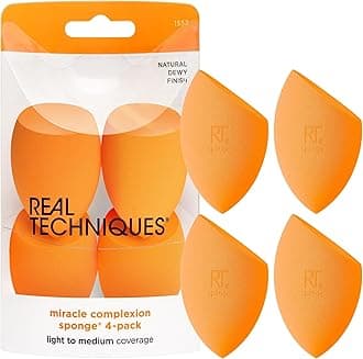 Real Techniques Miracle Complexion Beauty Sponge Makeup Blender, Set of 4
