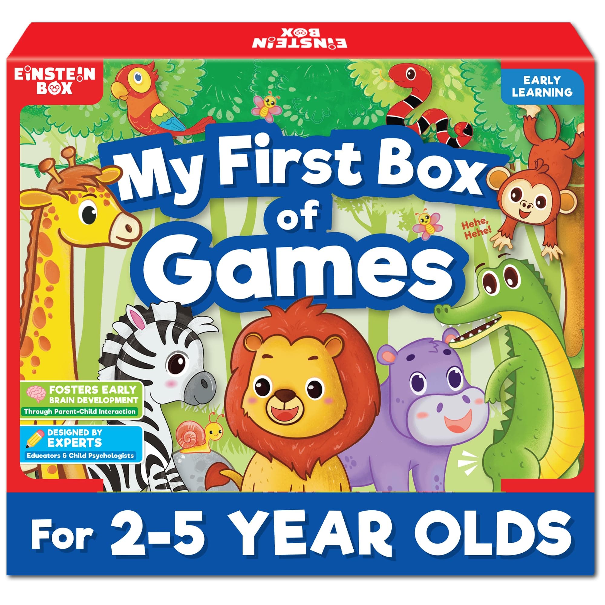 EINSTEIN BOX My First Box of Games Board Game for Kids 2-5 Years Old | 2 Players | Ages 2-5 | Educational