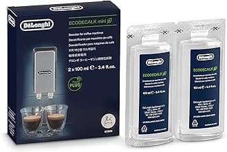De'Longhi Brand Original Descaler for Coffee Machine, EcoDecalk 200 ml (2 X 100 ml), 100% Natural (Plant Based) & Safe, Made in Italy, Preserves Authentic Coffee Flavor, Prolongs Machine Lifespan