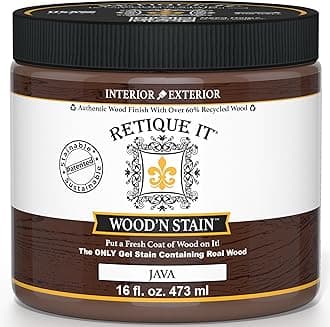 Wood'nStain - Liquid Wood Gel Stain Interior/Exterior (16 oz (Quart), Java)