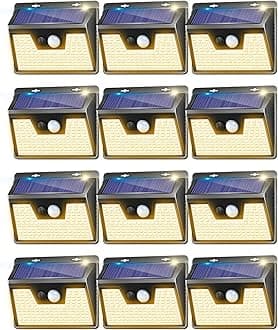 Kolpop Solar Lights Outdoor 12 Pack (Warm White)