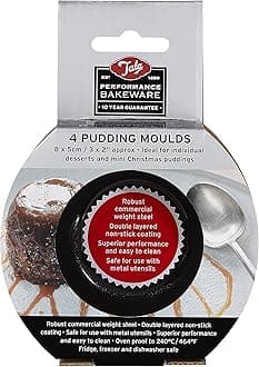 Performance Carbon Steel Pudding Moulds, Set of 4, Minimalist Black, Gray