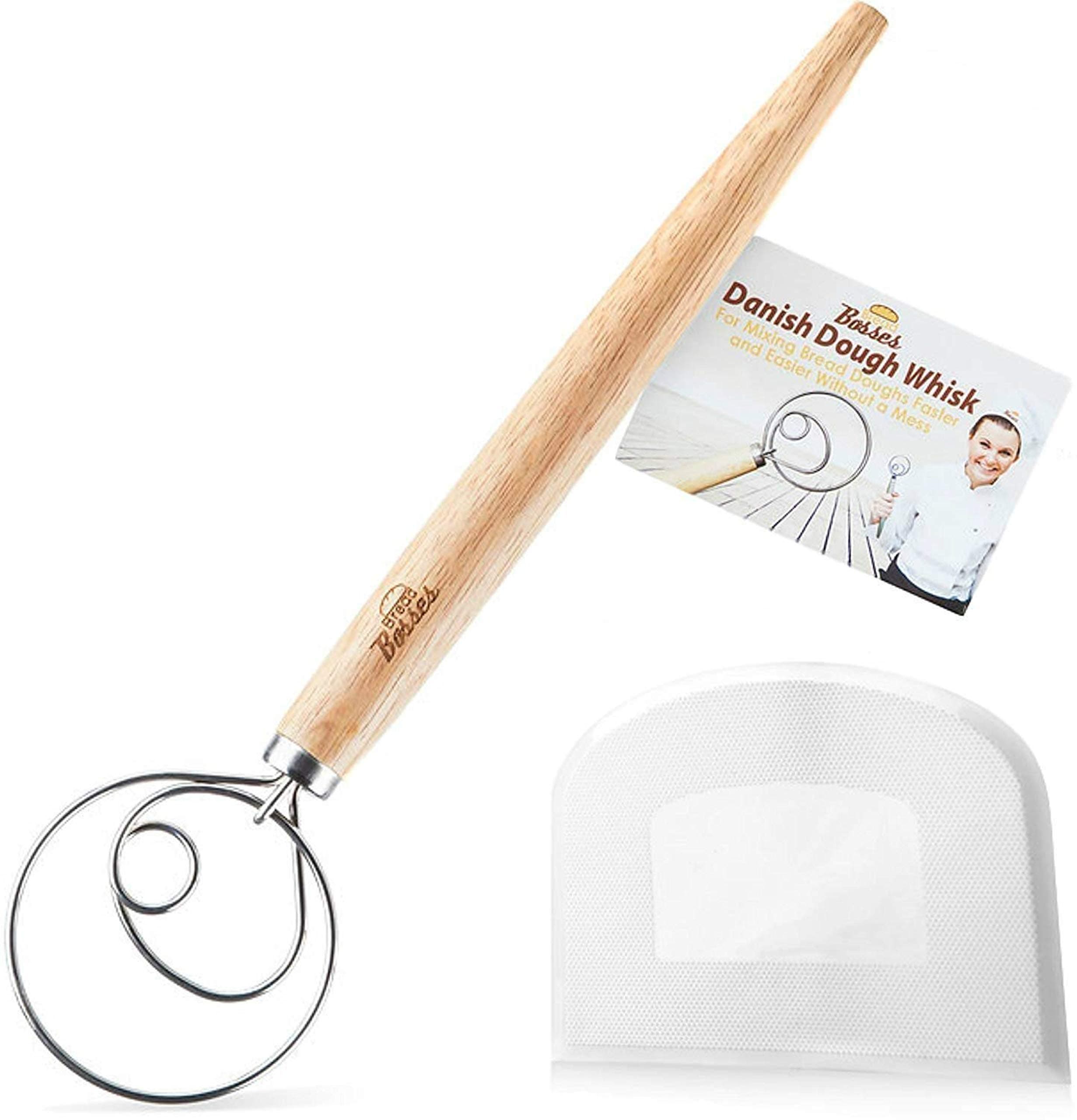 Bread Bosses "Danish Dough Whisk Bread Mixer - Hook Dutch Pizza Dough Making Bread Mixer Whisk Hooks Accessories Wisks