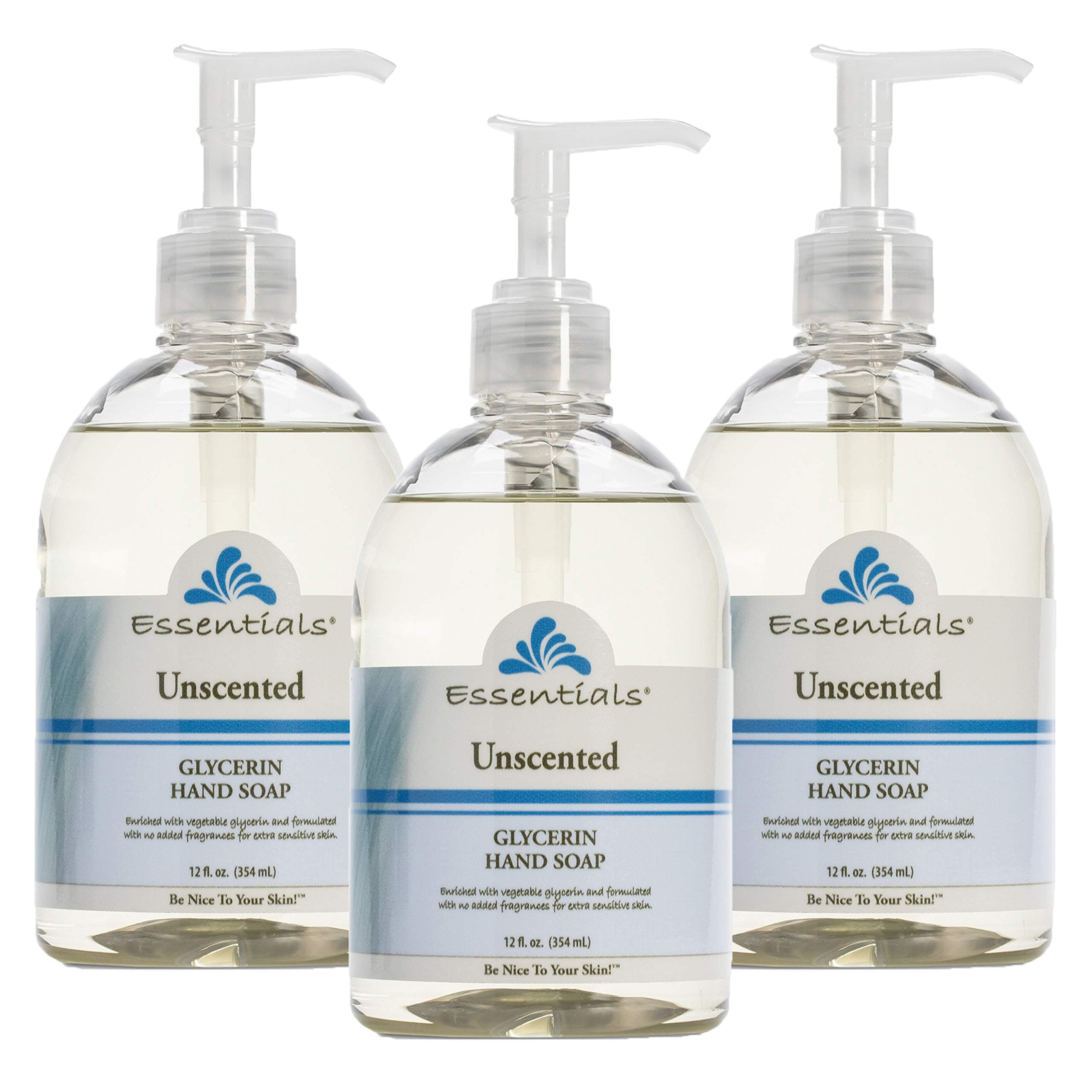 Glycerin Liquid Hand Soap, Unscented, 12-Fluid Ounce, Pack of 3