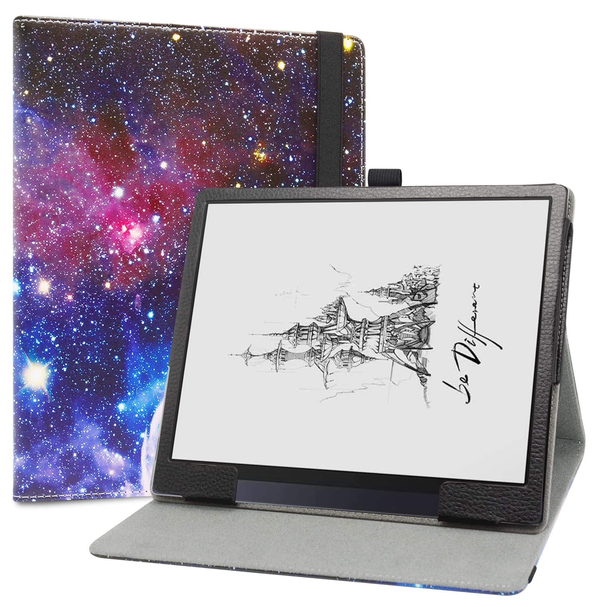 LiuShan Compatible with BOOX Tab Ultra case,BOOX Tab Ultra C Pro case,PU Leather Slim Folding Stand Cover for 10.3" BOOX Tab Ultra/BOOX Tab Ultra C Pro/BOOX Tab Ultra C ePaper Tablet,Galaxy