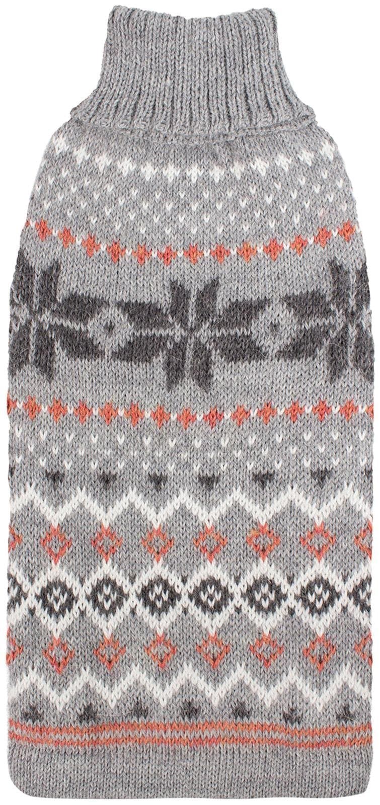Alqo Wasi Alpaca Dog Sweater - Snowflake - Medium