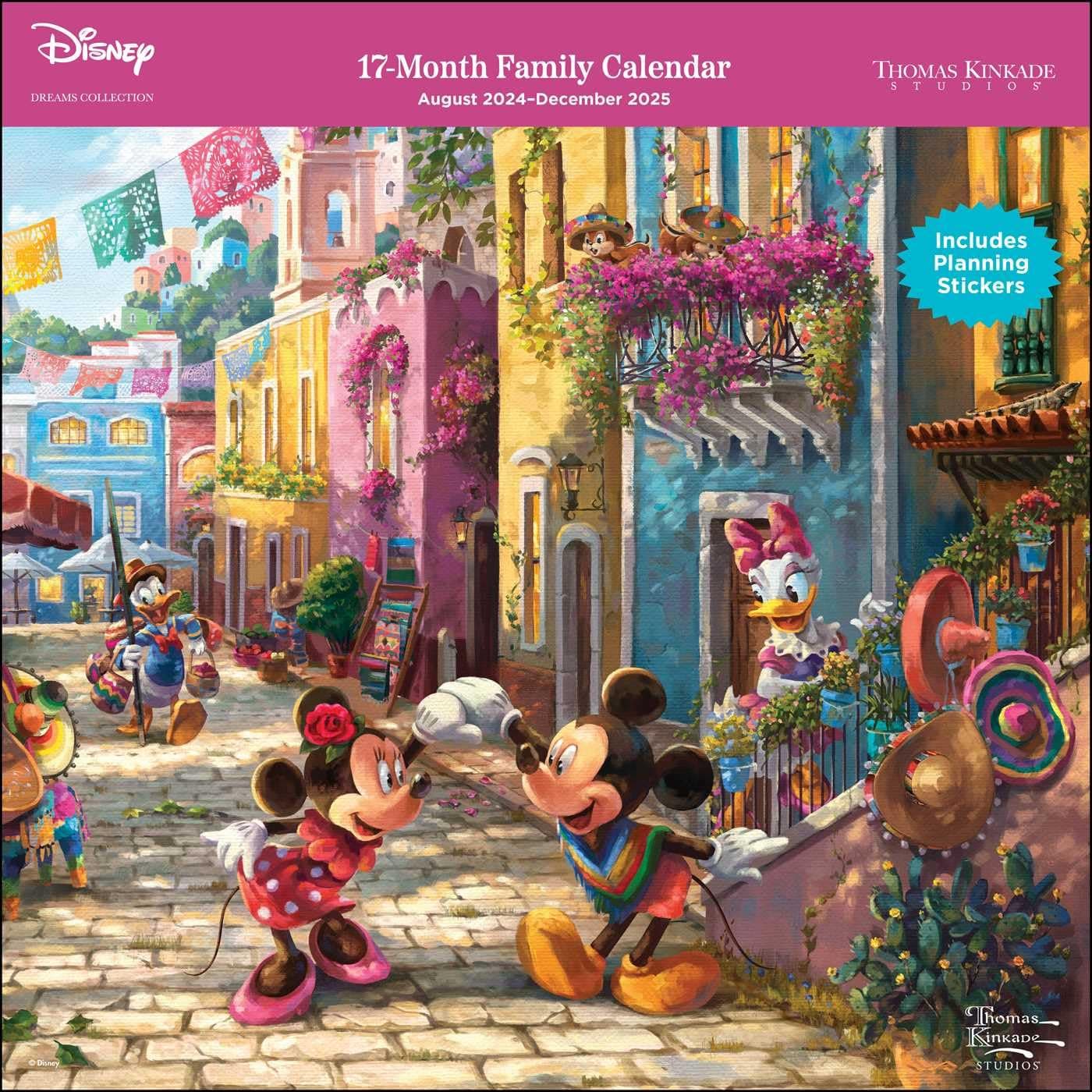 Disney Dreams Collection by Thomas Kinkade Studios: 17-Month 2024-2025 Family Wall Calendar Calendar – Wall Calendar, 13 Sept. 2024