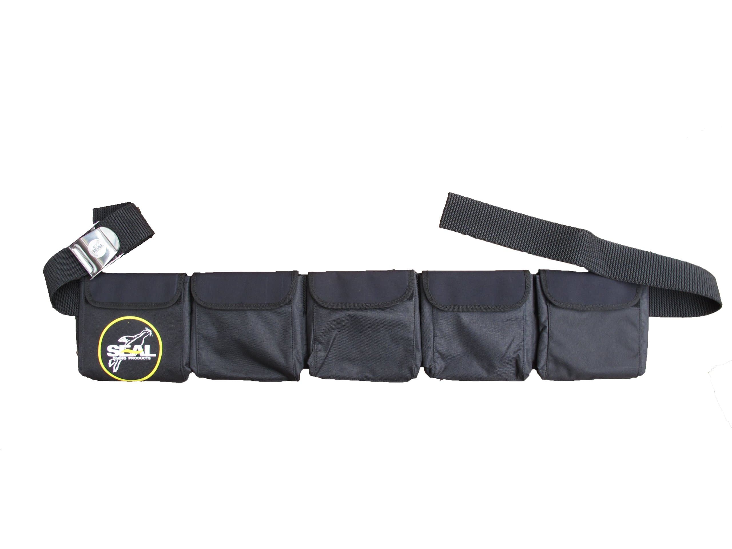 Scuba Diving Pocket Weight Belt (Black 5 Pocket)