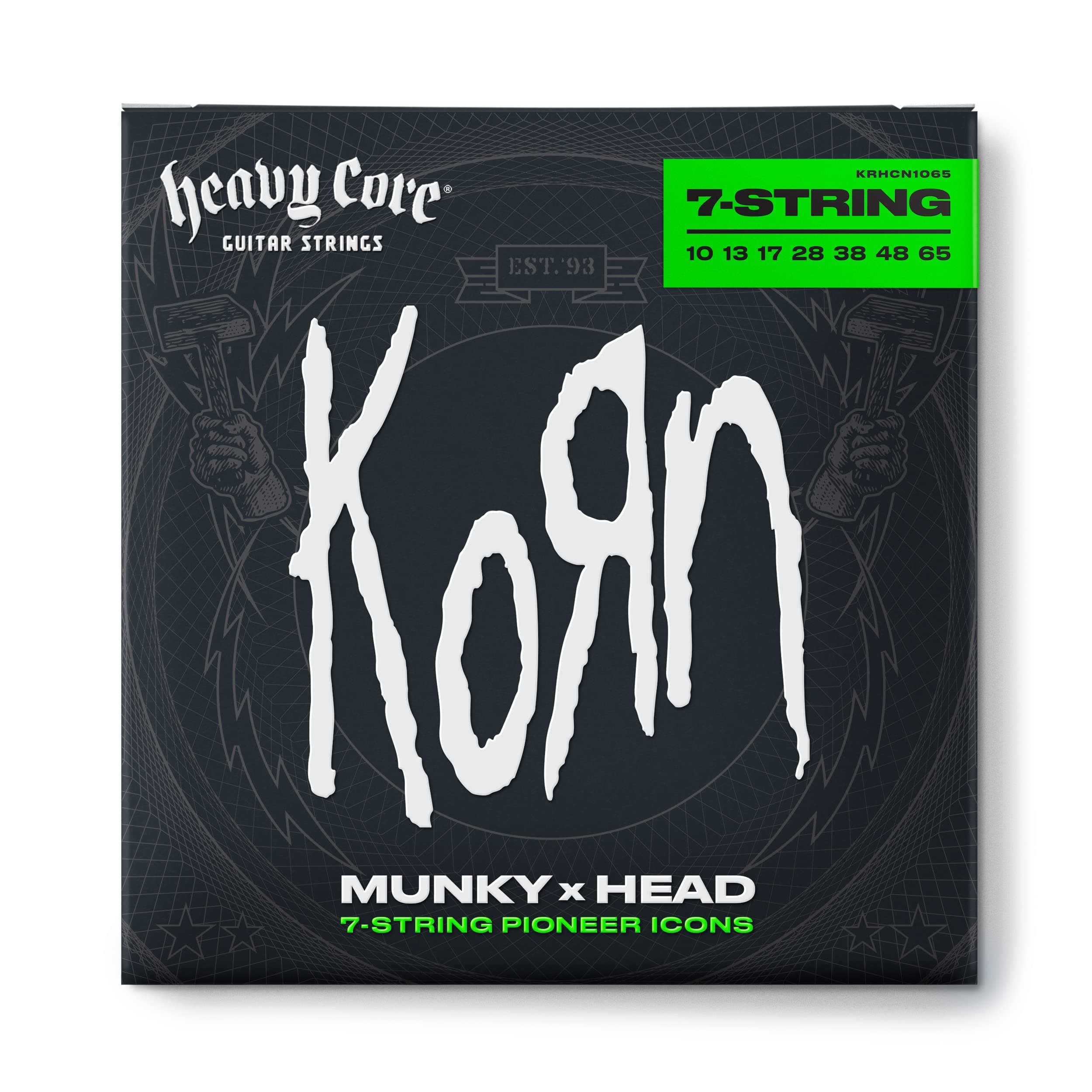 Jim Dunlop Heavy Core Korn Guitar Strings 10-65 | 7 String